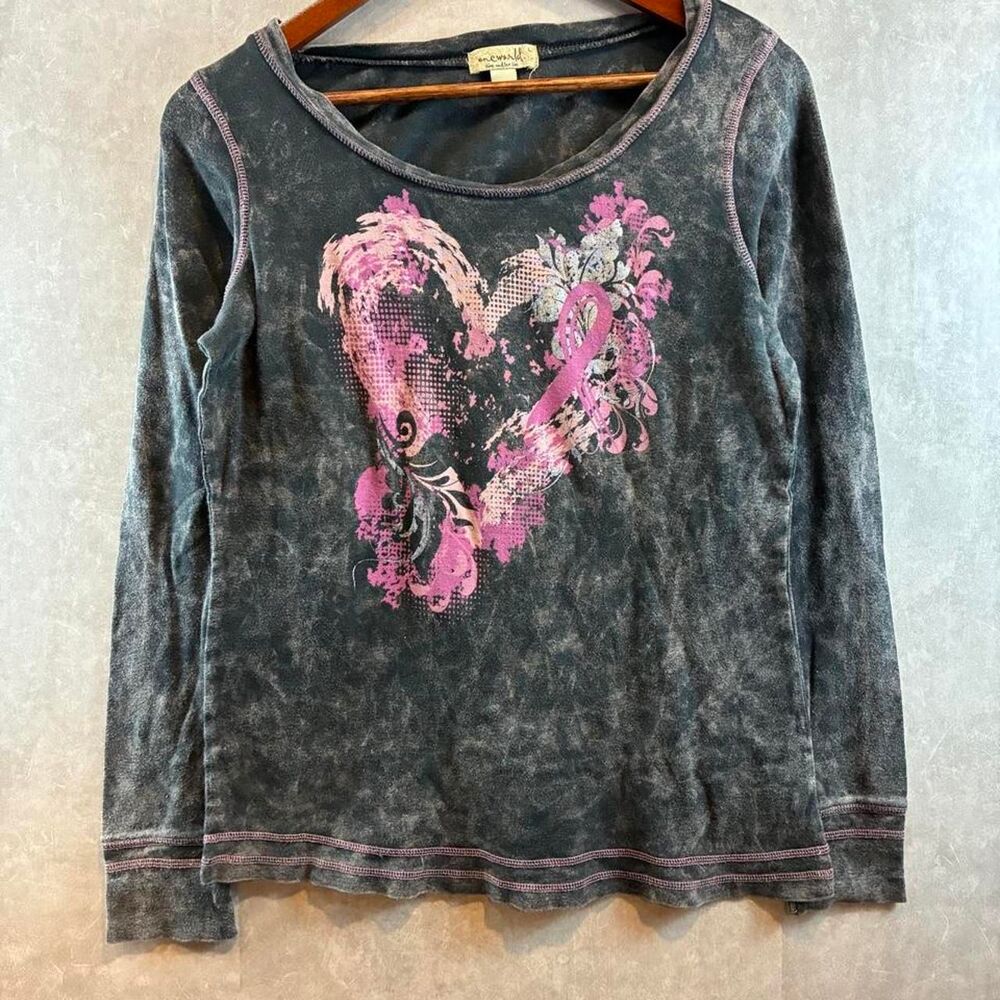One-world Women's Grey and Black Shirt